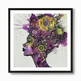 'Purple Head' Art Print