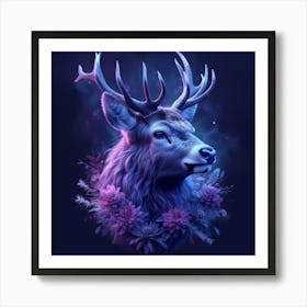 Deer Head Art Print