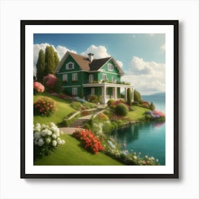 House By The Lake Art Print