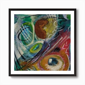 Living Room Wall Art, Good Time, Abstract Painting Art Print