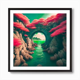 Bridge Over The Water Art Print