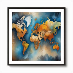 World Map 53 Art Print