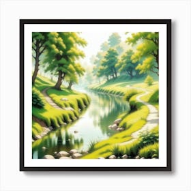 Landscape Painting 202 Art Print