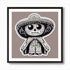 Mexican Pancho Sticker 2d Cute Fantasy Dreamy Vector Illustration 2d Flat Centered By Tim Bu (45) Art Print