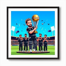 New Zealand Cricket Team Art Print