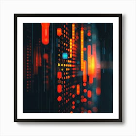 Abstract Blurred Lights Background Art Print