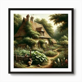 Cottage In The Woods 1 Art Print