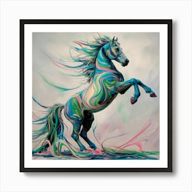 Colorful Horse 20 Art Print