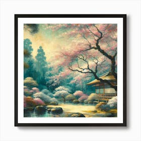 Japanese Cherry Blossoms Art Print