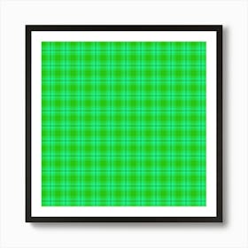 Green Checkered Background Art Print