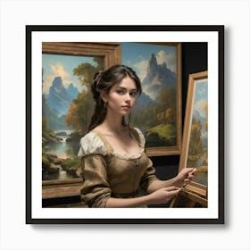 Portrait Of A Woman Painting Art Print Art Print