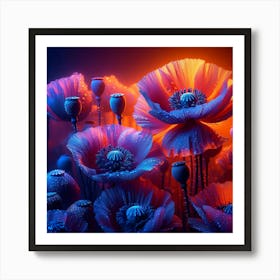 Poppies closeup Art Print