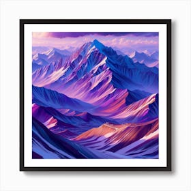 Purple Mountains Art Print