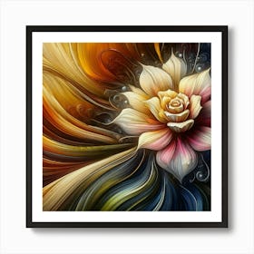 Abstract Flower Painting 19 Art Print