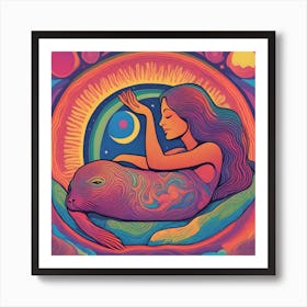 Seal Woman Art Print