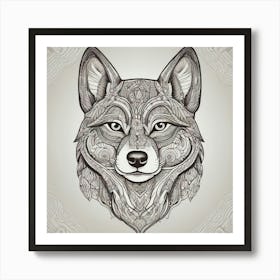 Wolf Head 6 Art Print