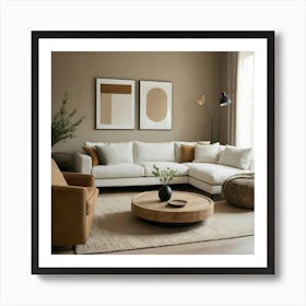 Beige Living Room 2 Poster