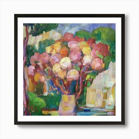 Flowers In A Vase Mallorca Art Print