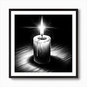 Candle In The Dark Dreamscape Art Print