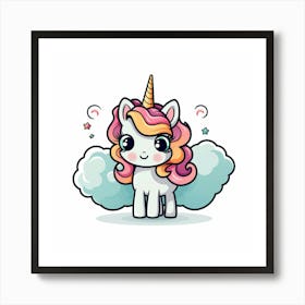 Cute Unicorn 726 Art Print