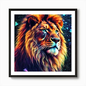 Modern Lion Painting Art Print