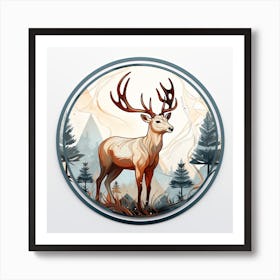 Deer In The Forest Art Print