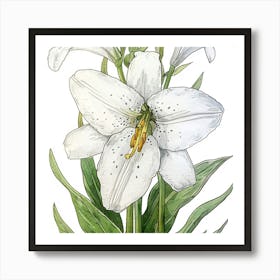 White Lily 1 Art Print