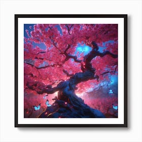 Cherry Blossom Tree Art Print