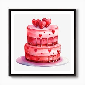 Valentine'S Day Cake 18 Art Print