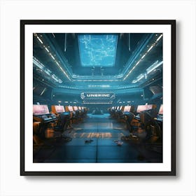 Space Station Interior Art Print