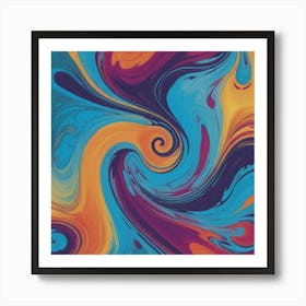 Swirl Liquid Pattern Art Print 3 Art Print