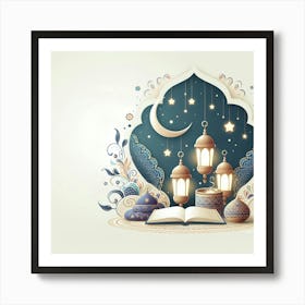 Muslim Holiday Greeting Card Art Print