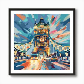 Tower Bridge Oil Painting Art Print