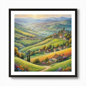 Tuscan Countryside art print Art Print