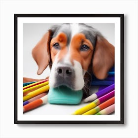dog in color Art Print