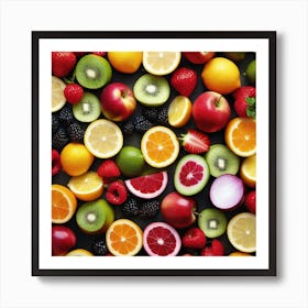 Sliced Fruit Art Print