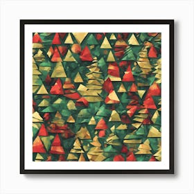 Christmas Tree art, Christmas Tree, Christmas vector art, Vector Art, Christmas art, Pattern vector art Art Print