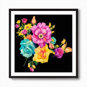 Bouquet Of Flowers Art Print