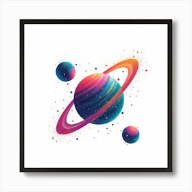 Saturn Planets Art Print