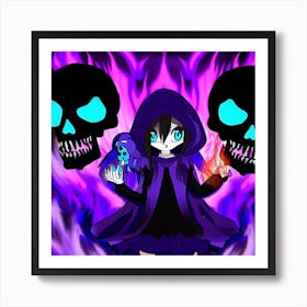 Anime Skulls Art Print