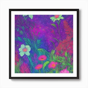 Flowers In The Sky Art Print