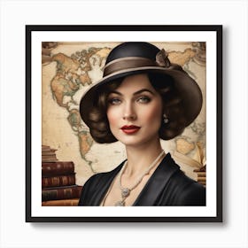 Lady In A Hat Art Print