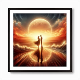 Eternal Dawn of Love Art Print