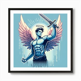 Angel With Sword Art Print