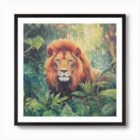 Armadiler Lion In A Jungle Full Body Acrylic Colors 37bce792 4ca3 419f 8f8e 7376a0351322 Art Print