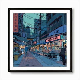 Asian Market 1 Art Print