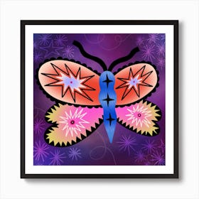 Starry night Butterfly Art Print