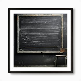 Abstract Communication Concept Showcasing An Empty Chalkboard Macro Shot Of Surface Textures Emphas (5) Art Print