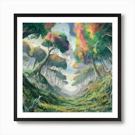 Abstrat The Forest Art Print