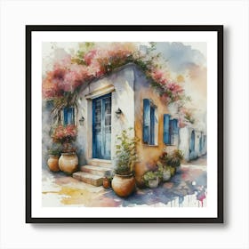 Greek Old House Art Print